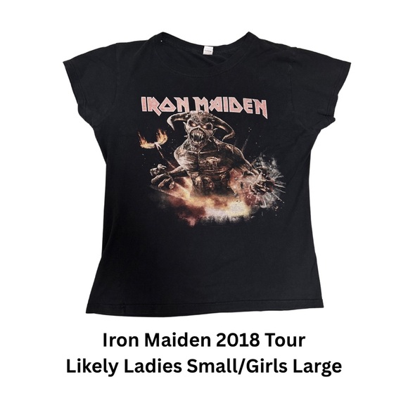 Iron Maiden Tops - Iron Maiden 2018 Tour Black T-Shirt